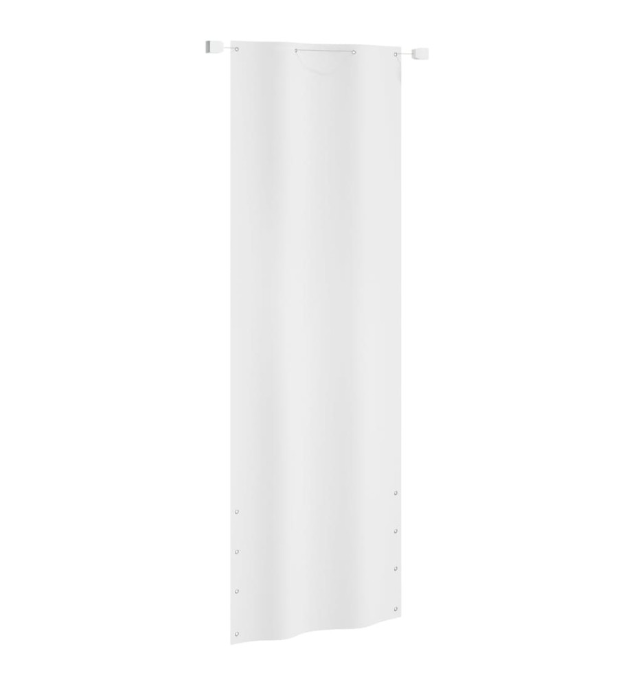 Écran de balcon Blanc 80x240 cm Tissu Oxford