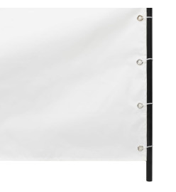 Écran de balcon Blanc 80x240 cm Tissu Oxford