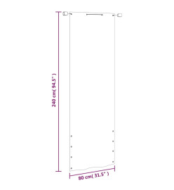 Écran de balcon Blanc 80x240 cm Tissu Oxford