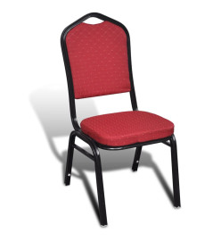 Chaises à manger lot de 20 rouge tissu