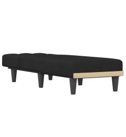 Chaise longue noir velours