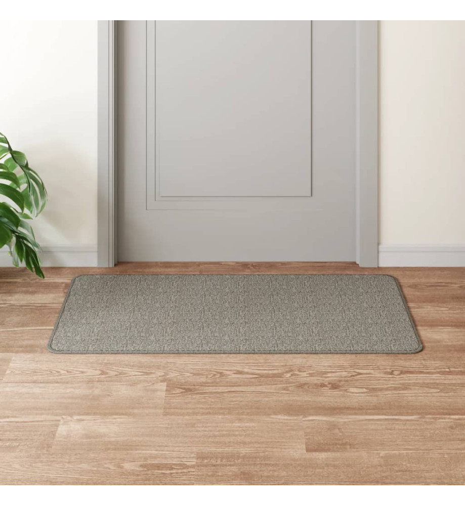 Tapis de couloir aspect sisal argenté 50x100 cm