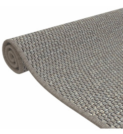 Tapis de couloir aspect sisal argenté 50x100 cm