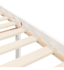 Cadre de lit avec tête de lit blanc Super King bois massif