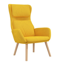 Chaise de relaxation Jaune moutarde Velours