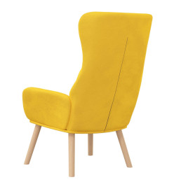 Chaise de relaxation Jaune moutarde Velours