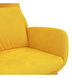 Chaise de relaxation Jaune moutarde Velours