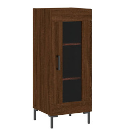 Buffet haut Chêne marron 34,5x34x180 cm Bois d'ingénierie