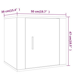 Tables de chevet 2 pcs Chêne sonoma 50x39x47 cm