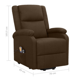 Fauteuil de massage Marron foncé Tissu