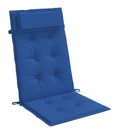 Coussins de chaise à dossier haut lot de 6 bleu royal