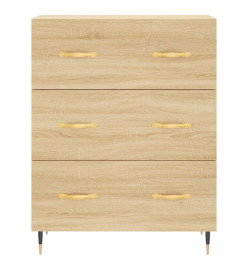 Buffet chêne sonoma 69,5x34x90 cm bois d'ingénierie