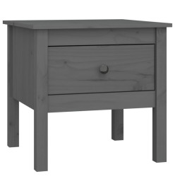 Table d'appoint Gris 50x50x49 cm Bois massif de pin