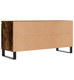 Meuble TV chêne fumé 104x35x50 cm bois d'ingénierie