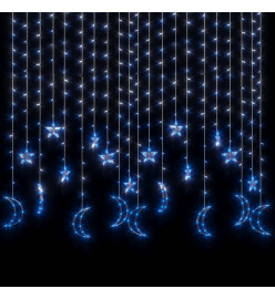 Guirlande lumineuse étoile et lune avec télécommande 345 LED