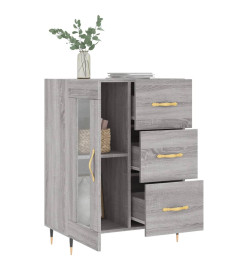 Buffet sonoma gris 69,5x34x90 cm bois d'ingénierie