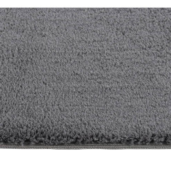 Tapis shaggy doux lavable 200x290 cm Antidérapant Anthracite