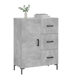 Buffet gris béton 69,5x34x90 cm bois d'ingénierie