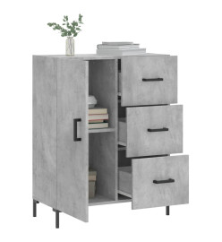 Buffet gris béton 69,5x34x90 cm bois d'ingénierie