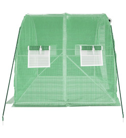 Serre avec cadre en acier vert 6 m² 3x2x2 m