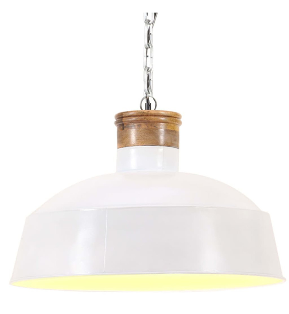 Lampe suspendue industrielle 58 cm Blanc E27