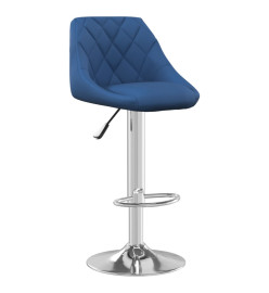 Tabourets de bar lot de 2 bleu velours