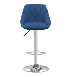 Tabourets de bar lot de 2 bleu velours