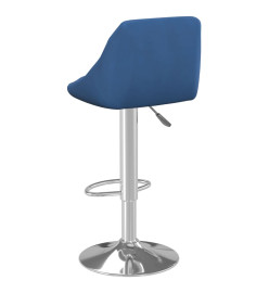 Tabourets de bar lot de 2 bleu velours