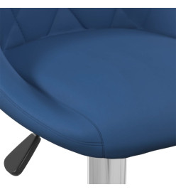 Tabourets de bar lot de 2 bleu velours