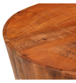 Table basse Ø 52x30 cm bois de manguier brut massif