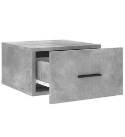 Table de chevet murale gris béton 35x35x20 cm