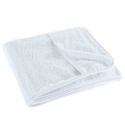 Serviettes de plage 6 pcs blanc 60x135 cm tissu 400 GSM