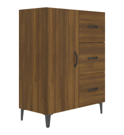 Buffet chêne marron 69,5x34x90 cm bois d'ingénierie