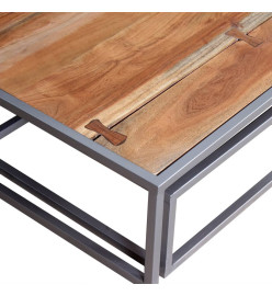 Ensemble de table basse 2 pièces Bois d'acacia massif