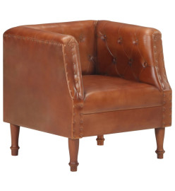 Fauteuil Marron Cuir véritable