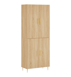 Buffet haut Chêne sonoma 69,5x34x180 cm Bois d'ingénierie