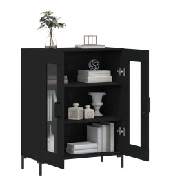 Buffet noir 69,5x34x90 cm bois d'ingénierie