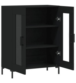 Buffet noir 69,5x34x90 cm bois d'ingénierie