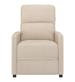 Fauteuil inclinable électrique Crème Tissu microfibre