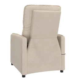 Fauteuil inclinable électrique Crème Tissu microfibre