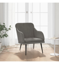 Fauteuil Gris foncé 63x76x80 cm Velours