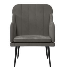 Fauteuil Gris foncé 63x76x80 cm Velours