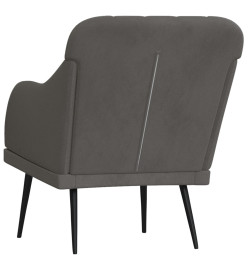 Fauteuil Gris foncé 63x76x80 cm Velours