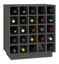 Armoire à vin Gris 55,5x34x61 cm Bois de pin massif