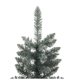 Sapin de Noël artificiel mince avec support Vert 120 cm PVC