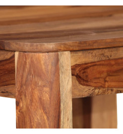 Ensemble de bar 3 pcs Bois de Sesham massif et cuir véritable