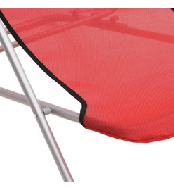 Chaises de plage pliantes 2pcs textilène acier enduit de poudre