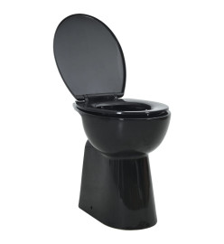 Toilette haute sans bord fermeture douce 7 cm Céramique Noir