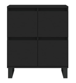 Buffets 3 pcs noir bois d'ingénierie