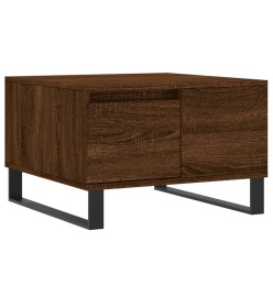 Table basse chêne marron 55x55x36,5 cm bois d'ingénierie